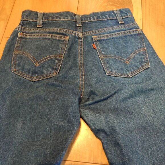 Vintage 80s Levi’s 505 Denim Jeans Mens 27x29 Orange Tab USA Made Dark Wash Rare - Picture 10 of 15